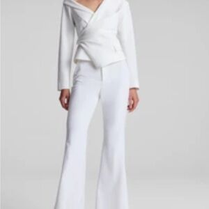 A.L.C. BRAND NEW White Flare Bottoms with Matching Wrap V-Neck